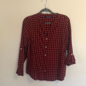 NWOT Calvin Klein roll sleeve blouse